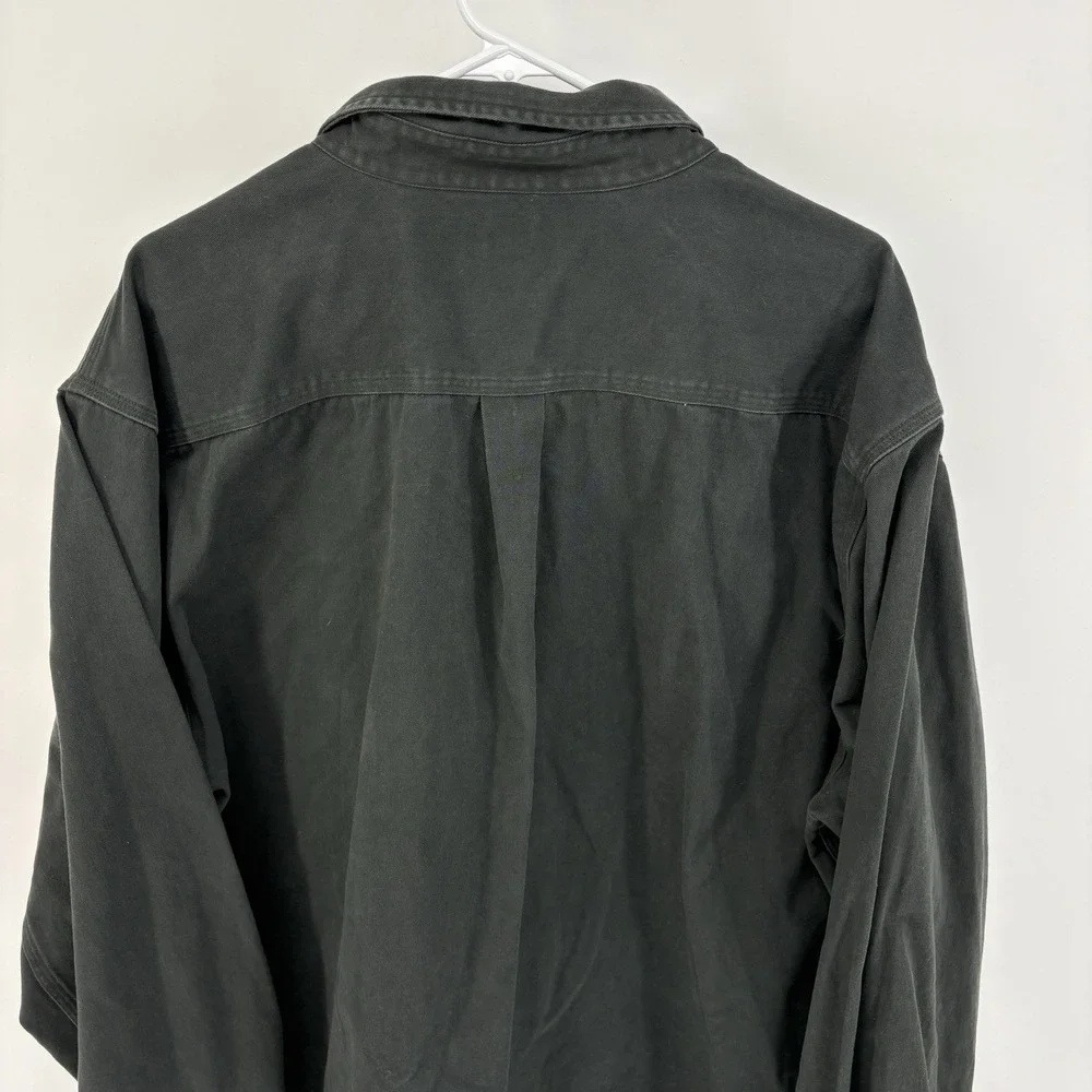 Carhartt Men's Green Heavy Duty Button Up Long Sleeve Shirt Cotton Twill 2XL